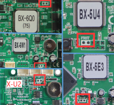 仰邦控制卡上标有“FRST”字幕的两个白色小孔参照图片
